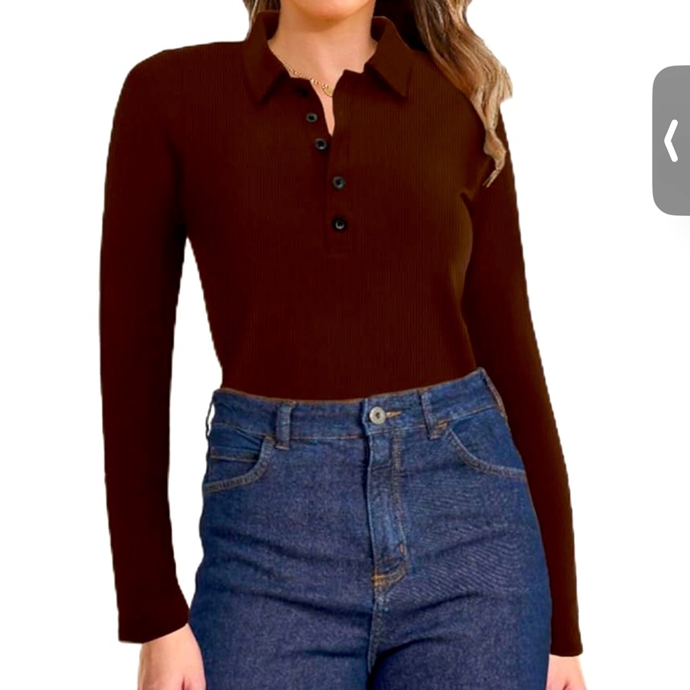 NWT Ribbed Polo Sweater